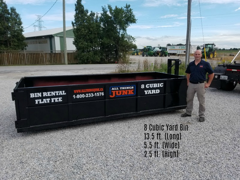 8, 14, and 20 Cubic Yard Bins for Rent in Windsor Essex from All Things Junk